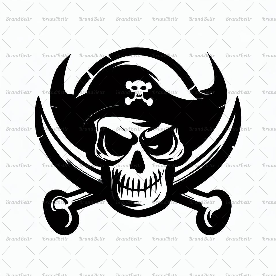 Piratenschädel und gekreuzte Knochen